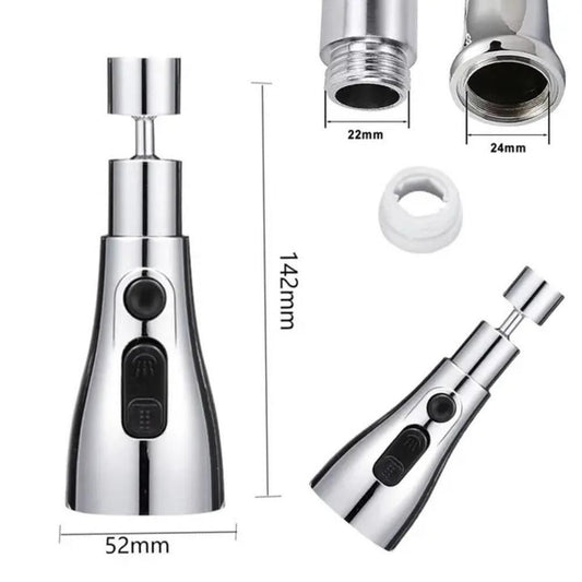 Nubilous Tap Extender for Kitchen Sink, Flexible Faucet 3 Modes