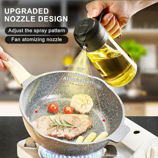 2-in-1 Oil Dispenser - Glass, Spray and Pour Design